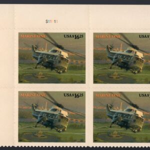 Scott #4145 Marine One (Helicopter) Plate Block of 4 Stamps - MNH #6