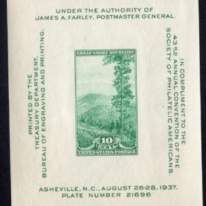 Scott #797 43rd Annual Convention of Society of Philatelic Americans MNH