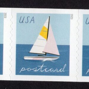Scott #5750a Sailboats Postcard (48¢) Coil of 3 Stamps - MNH