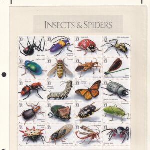 Scott #3351 Insects and Spiders 1999 Commemoratives Album Sheet of 20 Stamps