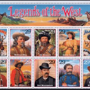Scott #2869 29¢ Legends of the West Sheet of 20 Stamps - MNH Folded