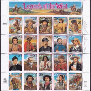 Scott #2869 29¢ Legends of the West Sheet of 20 Stamps - MNH Artist Signed