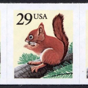 Scott #2489a Squirrel Booklet Strip of 3 Stamps - MNH