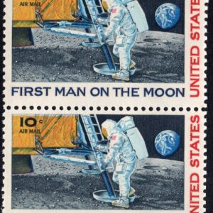 Scott #c76 First Man on the Moon Airmail Pair of Stamps - MNH