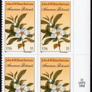 Scott #3314 John & William Bartram Botanists Plate Block of 4 Stamps - MNH UR