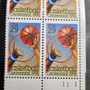 Scott #2560 1991 Basketball Plate Block of 4 MNH