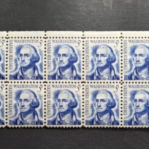 Scott #1283b 1967 George Washington Plate Block of 20 P#29356