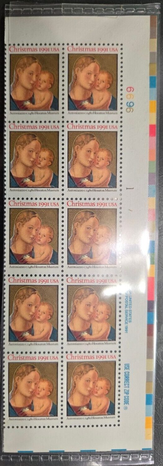 Scott #2578a Madonna & Child (Anotoniazzo) Plate Block of 10