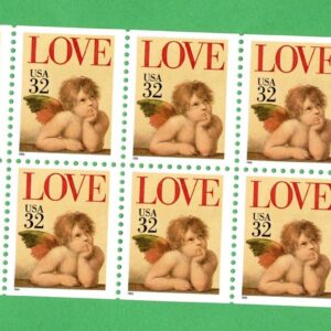 Scott #2959a Love Cherub Booklet Pane of 10 Stamps - MNH Never Folded
