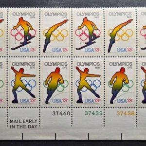 Scott #1695-1698a 1976 Olympic Games block of 20 PN #37435-37440