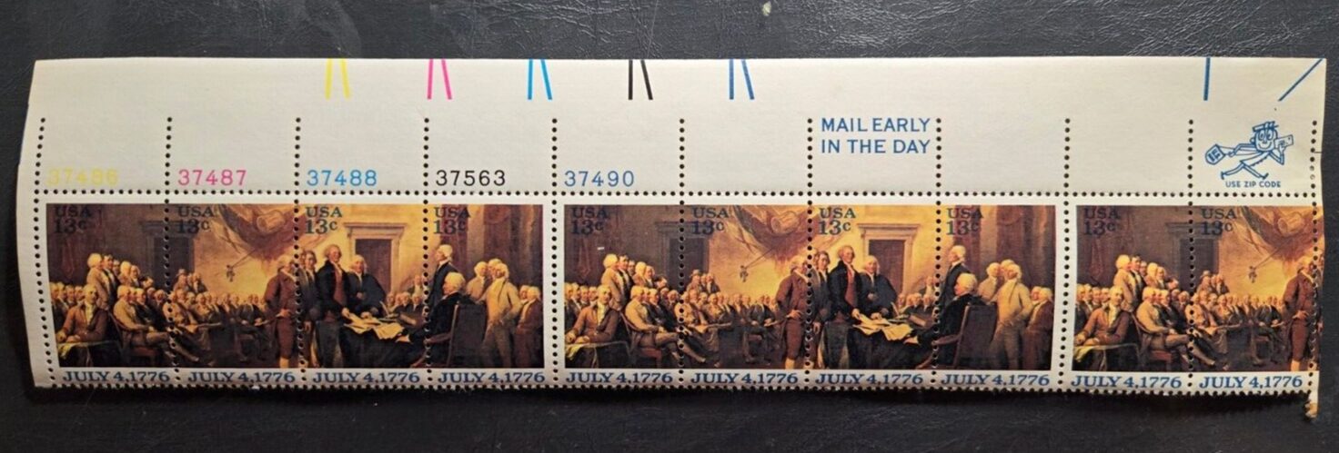 Scott#1691-1694a Declaration of Independence Plate Block of 10 P#37486-37490