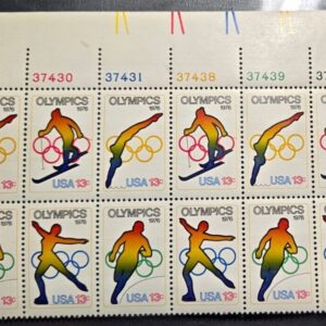 Scott#1698a 1976 Olympics block of 12 p#37430,431,435,438-440