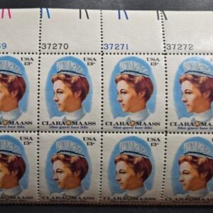 Scott #1699 1976 Clara Maass Issue Block of 16 #37267-272 w/Mr. Zip