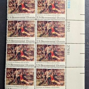 Scott #1722 1977 Battle of Oriskany Plate Block of 16 P#37687-691