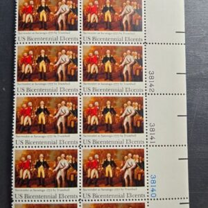 Scott #1728 1977 Surrender at Saratoga P#38138-142 w/Mr. Zip upper right MNH