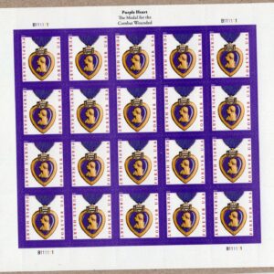Scott #5419 Purple Heart (VFW, 2019) Full Sheet of 20 Forever Stamps - MNH