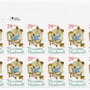 Scott #2839 29¢ Norman Rockwell Plate Block of 12 Stamps - MNH P#1111-1