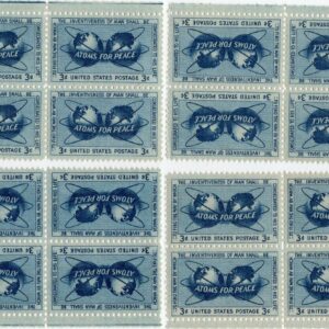 Scott #1070 Nuclear Energy Matched Set of Plate Blocks of 4 Stamps - MNH P#25208
