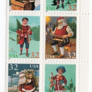 Scott #3004-3007a Santa & Boy Plate Block Of 6 Stamps - MNH P#P1111 LR