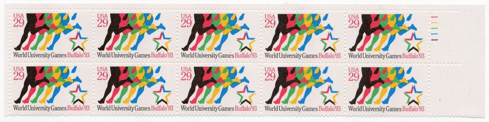 Scott #2748 29¢ World University Games Plate Block of 10 Stamps - MNH