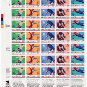 Scott #2641a (2637-41) 29¢ Summer Olympics Sheet of 35 Stamps - MNH