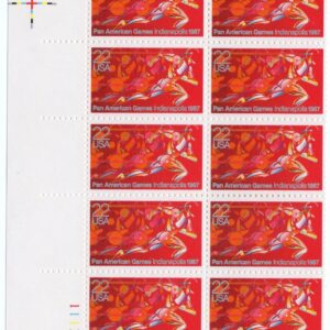Scott #2247 Pan-American Games Plate Block of 10 Stamps - MNH Cross