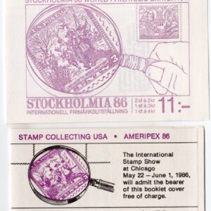 Scott #BK153 (2201a) Sweden (1588a) Ameripex 86 (2) Booklet of 8 Stamps - MNH
