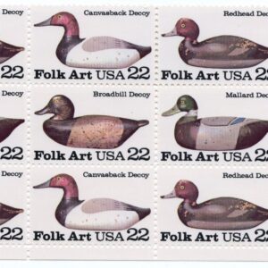Scott #2141a (2138-41) Duck Decoys Plate Block of 6 Stamps - MNH P#A11111
