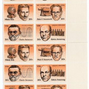Scott #2058a (2055-58) American Inventors Plate Block of 20 Stamps MNH P#10-4 LR