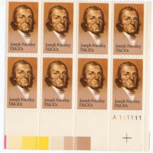 Scott #2038 Joseph Priestley (Chemistry) Plate Block of 8 Stamps - MNH