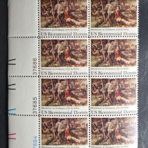 Scott #1722 Battle of Oriskany Plate Block of 16 MNH