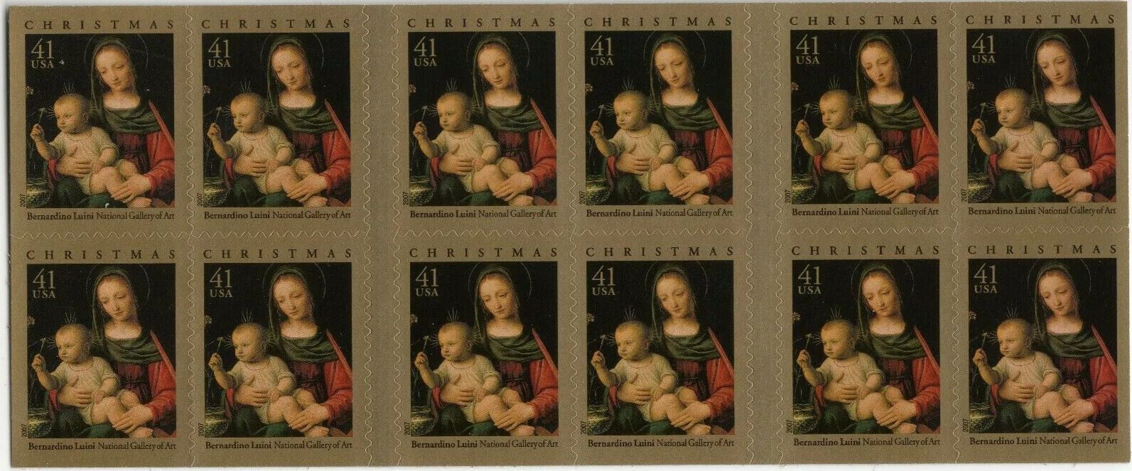 Scott #4206a Madonna & Child (Luini) 41¢ Booklet of 20 Stamps - MNH