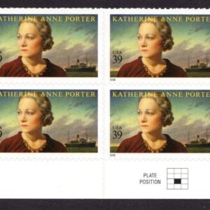 Scott #4030 Katherine Anne Porter Plate Block of 8 Stamps - MNH Bottom