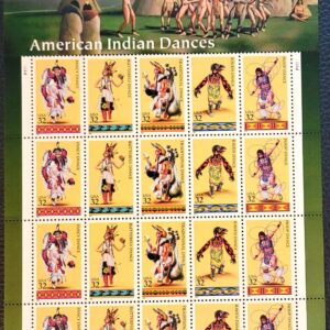 Scott #3076a (3072-3076) American Indian Dances Sheet of 20 Stamps - MNH