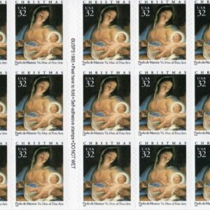Scott #3112a MADONNA & CHILD (Matteis) Booklet of 20 Stamps - MNH P#2222-1