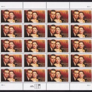 Scott #3287 Alfred Lunt and Lynn Fontanne Full Sheet of 20 - MNH