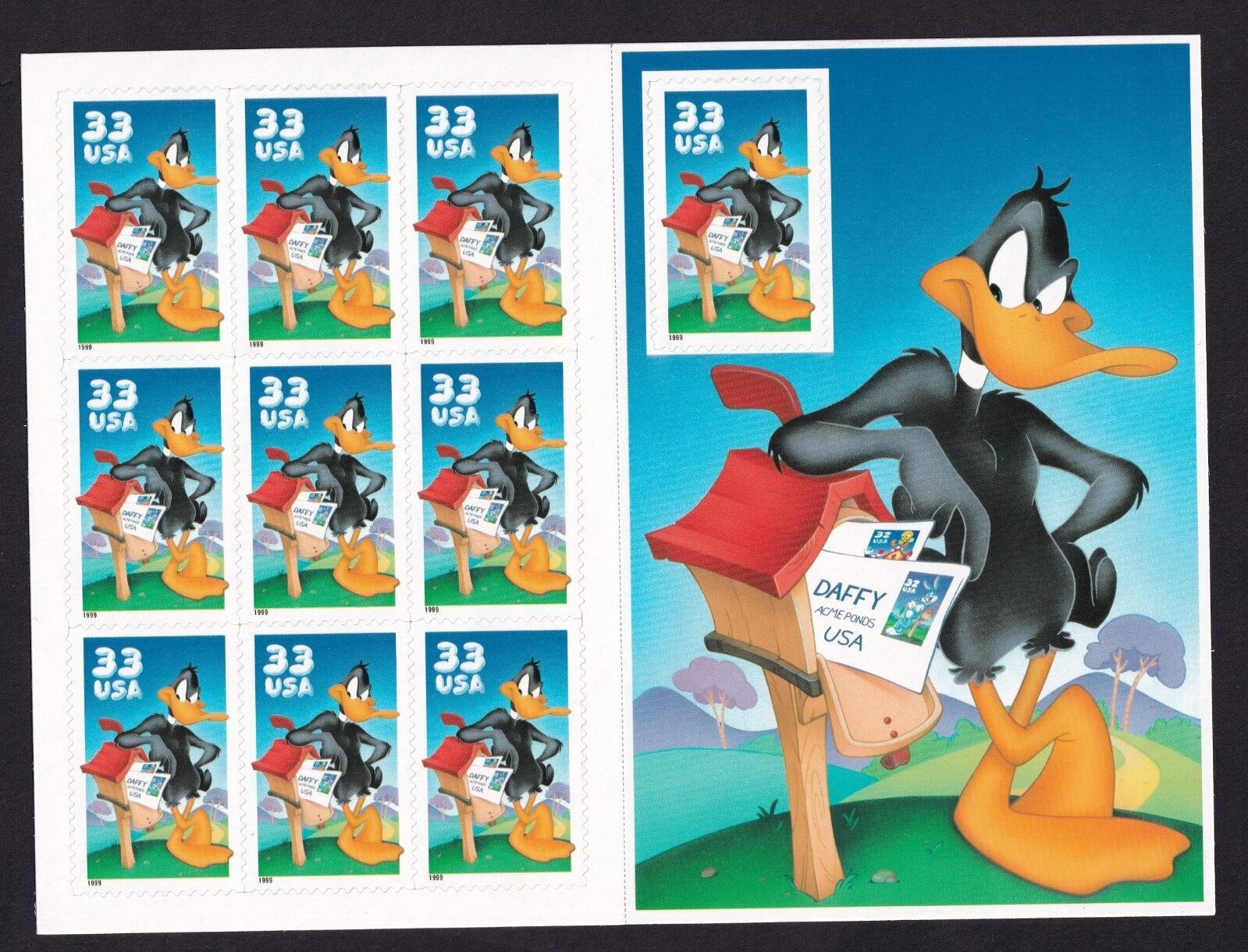 Scott #3306 Daffy Duck Full Sheet of 10 Stamps - MNH