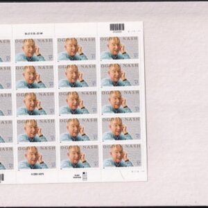 Scott #3659 Ogden Nash (Baltimore, Poetry) Full Sheet of 20 Stamps Sealed White