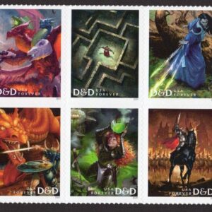Scott #5909 Dungeons & Dragons Block of 10 Forever Stamps - MNH UV
