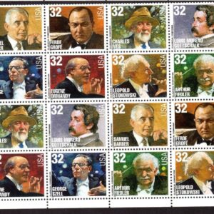 Scott #3165a Classical Composer & Conductors Plate Block of 16 Stamps MNH Bottom