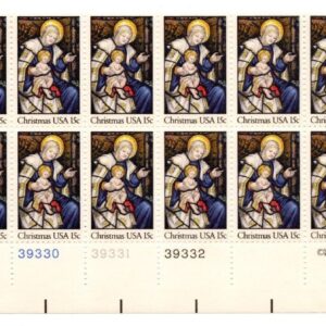 Scott #1842 Christmas Madonna Plate Block of 20 Stamps - MNH LL