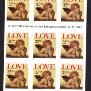 Scott #3030a Love Cherub Booklet of 20 Stamps - MNH P#B1111-2