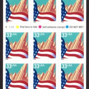 Scott #3278Fg 33¢ Flag over City Booklet of 20 Stamps - MNH P#V1131