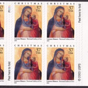 Scott #3879a Madonna (Monaco) Booklet Pane of 8 Stamps - MNH