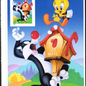 Scott #3205c Sylvester & Tweety Imperf Sheet Single Stamp - MNH