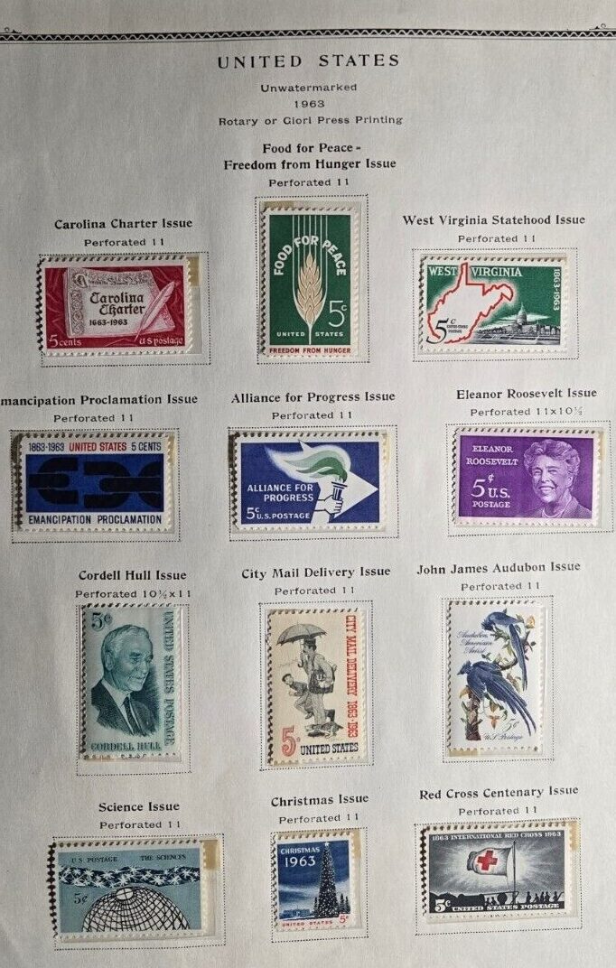 Scott 1963 #1230-1241 A662-673 MNH