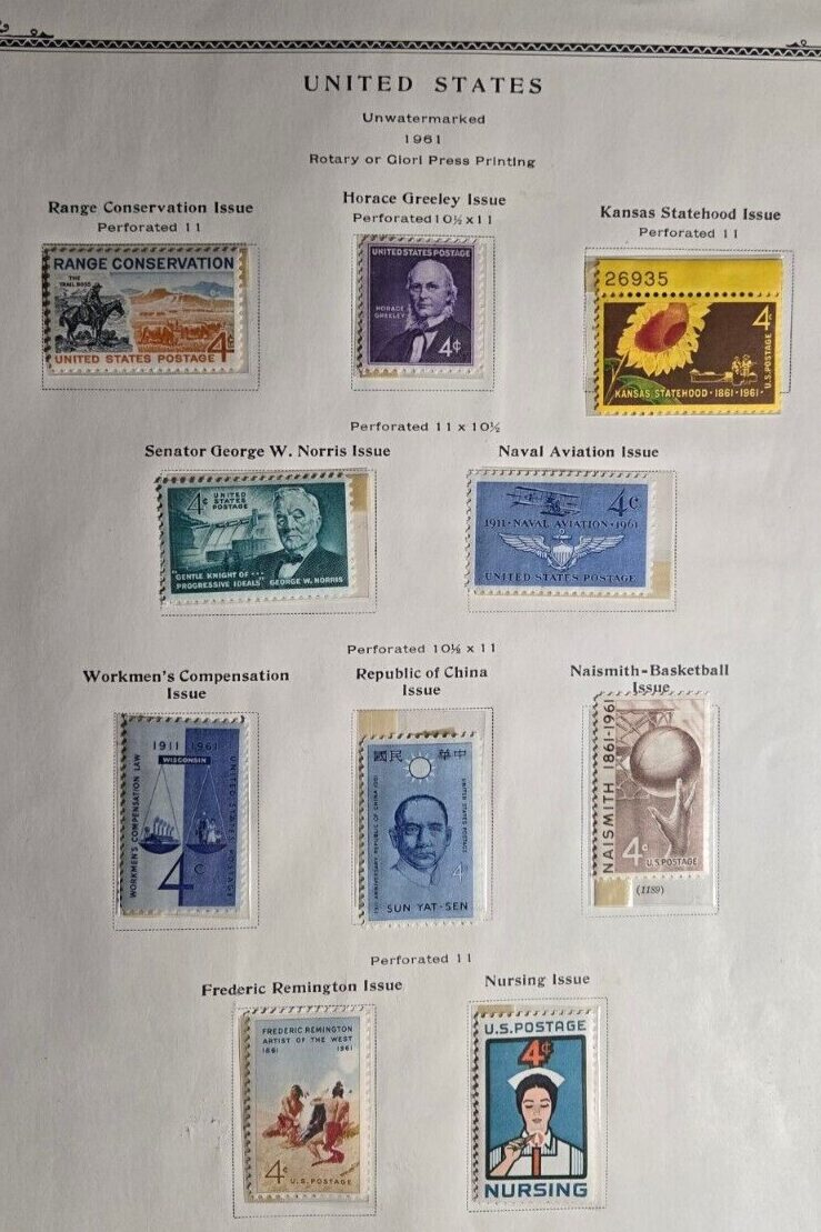 Scott 1961 1176-77, 1183-90 A614-15, 621-628 MNH