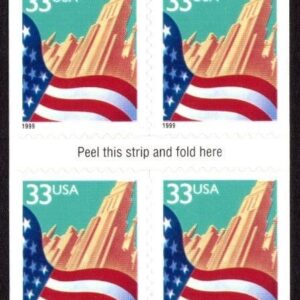 Scott #3278j 33¢ Flag over City Booklet of 10 Stamps - MNH P#V1111