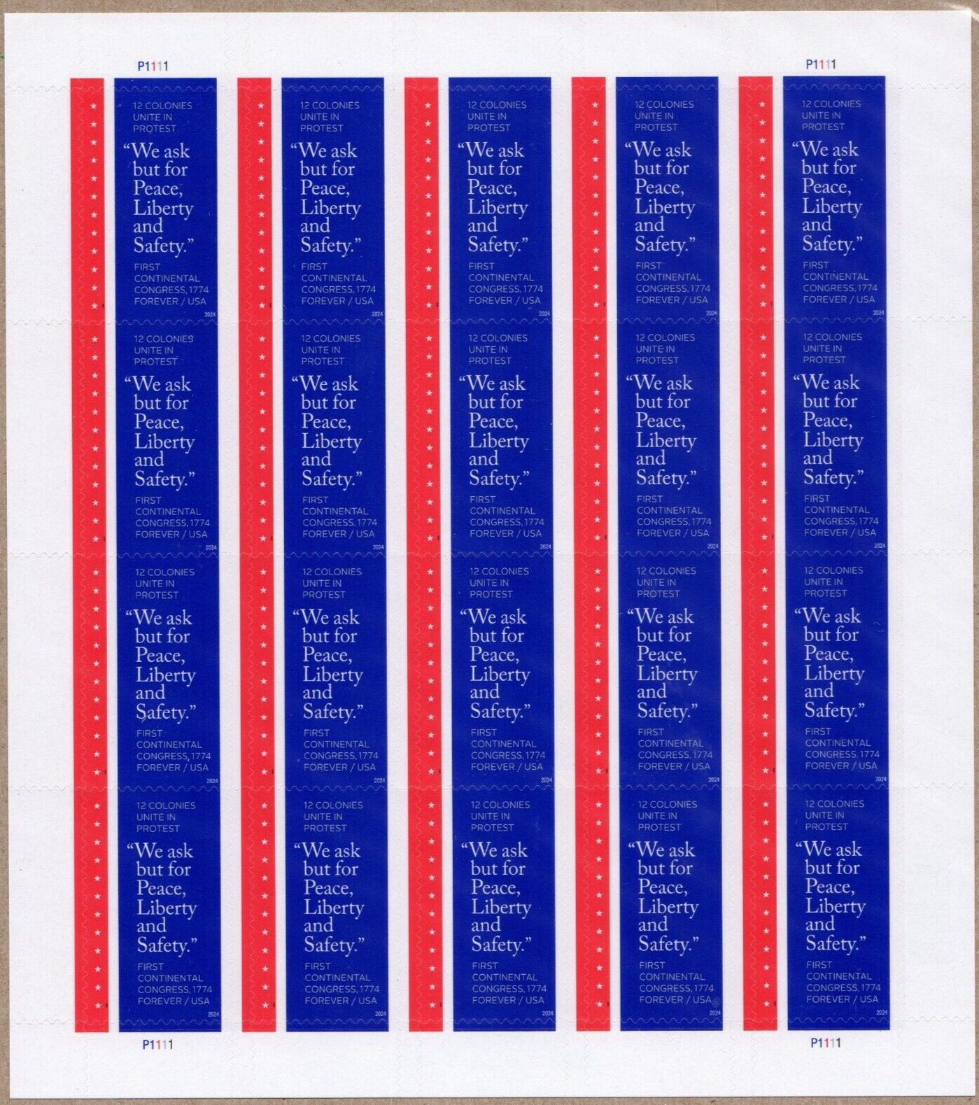 Scott #5939 First Continental Congress Full Sheet of 20 Forever Stamps - MNH