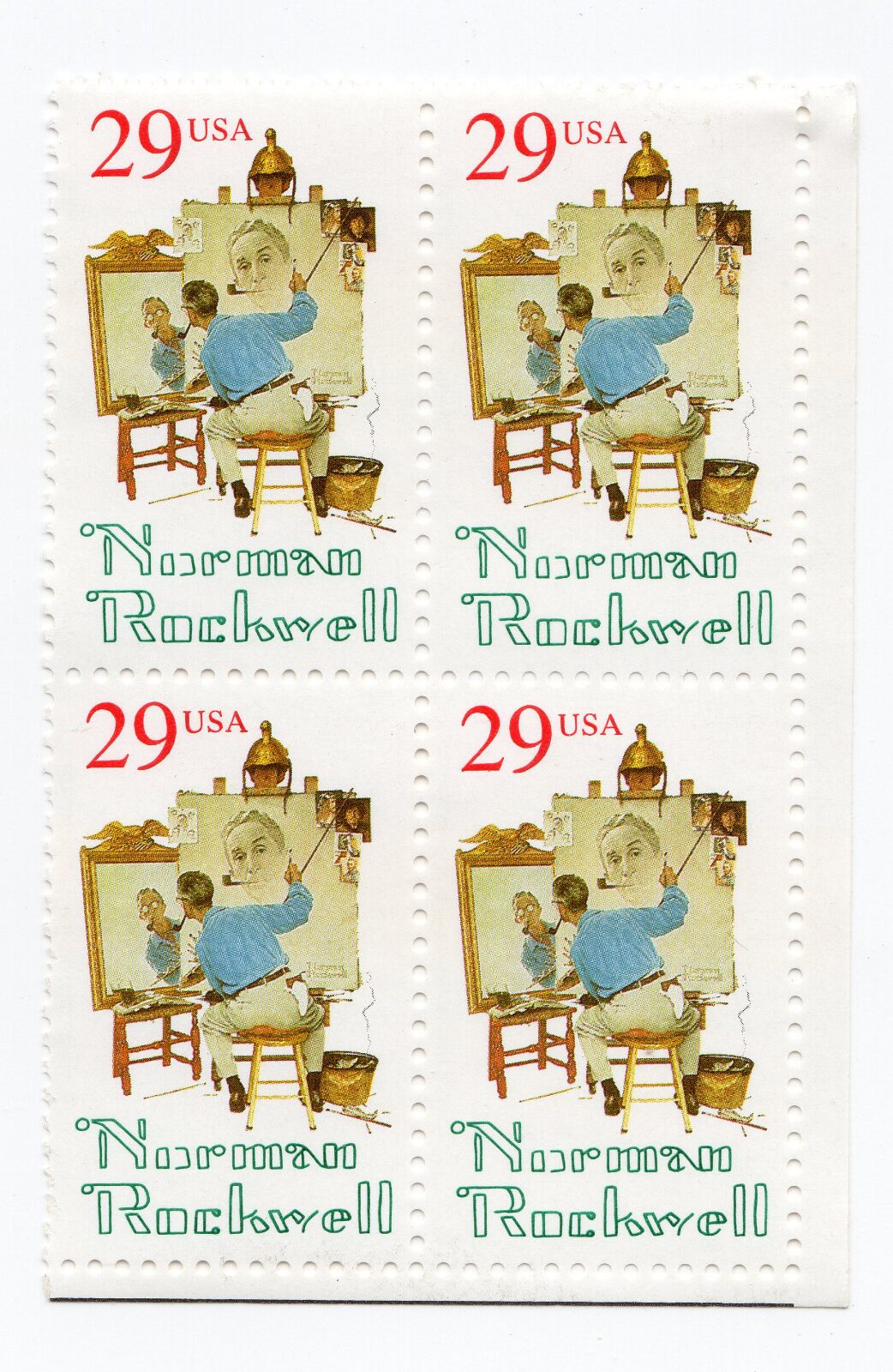 Scott #2839 Norman Rockwell Block of 4 Stamps - MNH